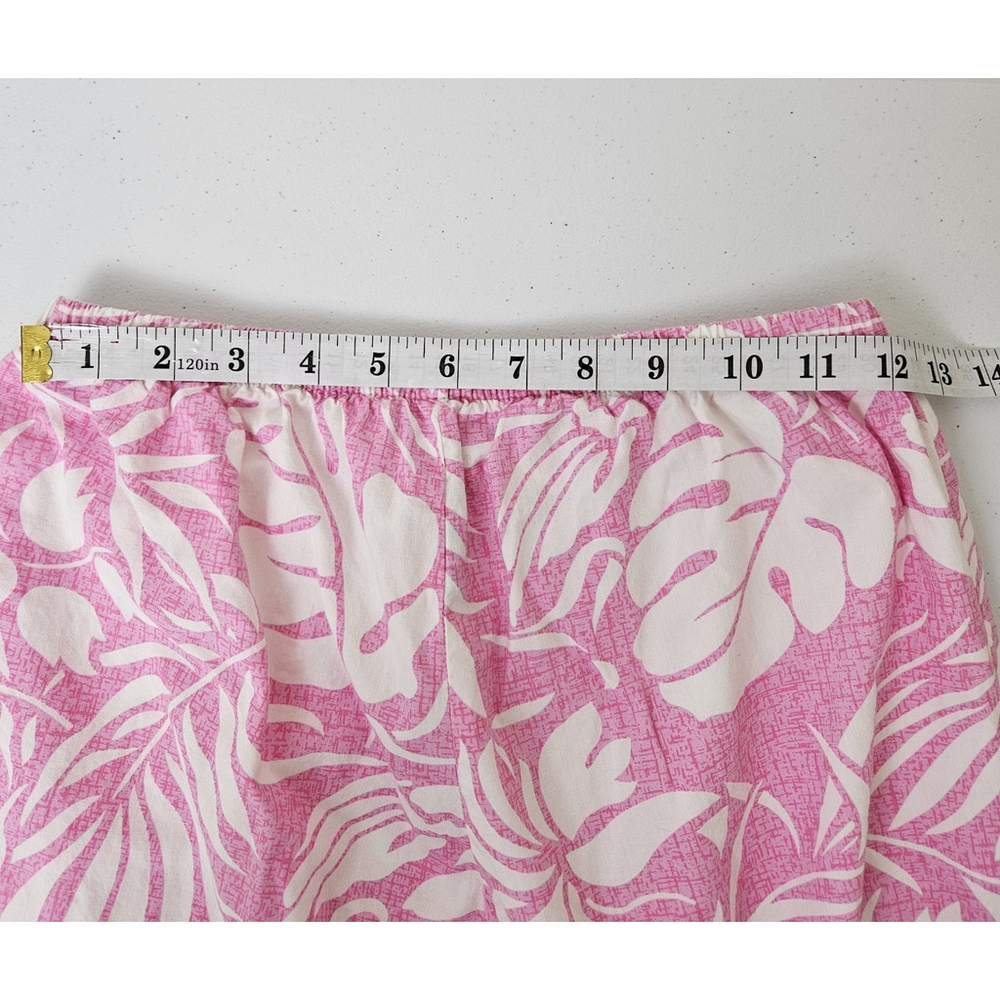 PJ Salvage Women's Small Lounge Pants Pink Tropical Cotton Lightweight Pajama - Picture 4 of 16